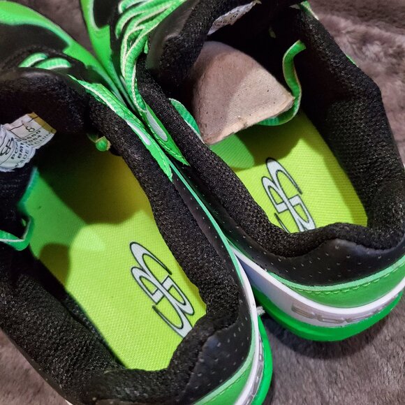 Boombah Mens Cleats Green Black Size 8 Men’s Shoes Softball/Football/Baseball - Picture 9 of 11